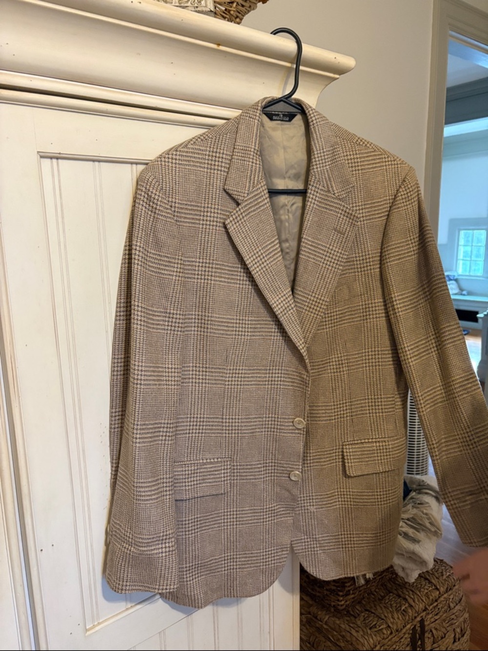 Chaps Beige Plaid Women's Blazer